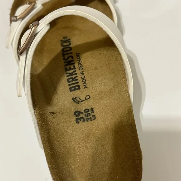 Birkenstock White and Tan Sandals - Picture 3 of 3